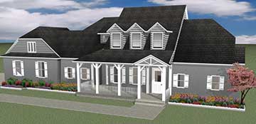 A rendered design for the Nantucket property